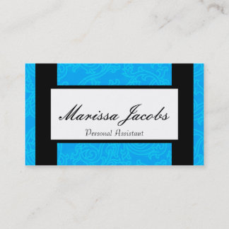 Aqua Details Personal Assistant Business Card