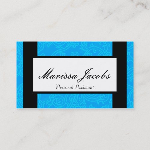 Aqua Details Personal Assistant Business Card