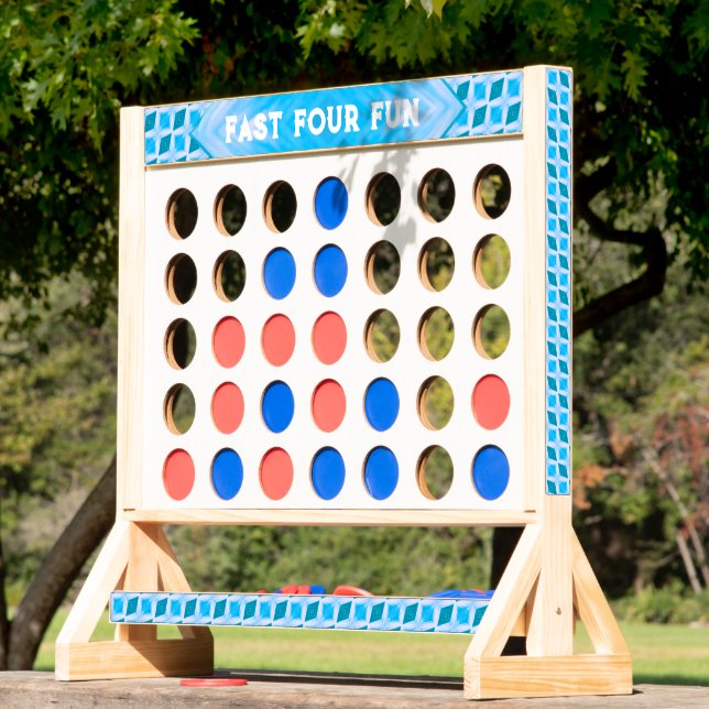 Aqua Diamond Pattern Family Fast Four (Lawn)