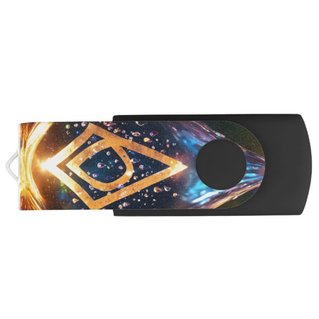 **"Aqua Diamond: The Elegant USB Flash Drive"** Flash Drive (Back)