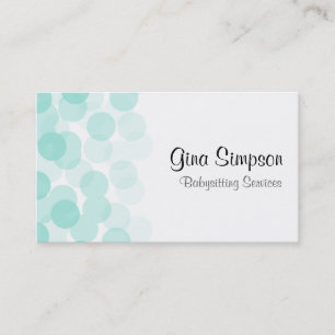 Aqua Dot Personalized Business Cards