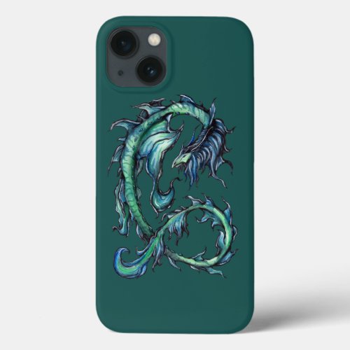 Aqua Dragon iPhone 13 Case