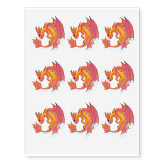 Aqua Dragon Temporary Tattoos