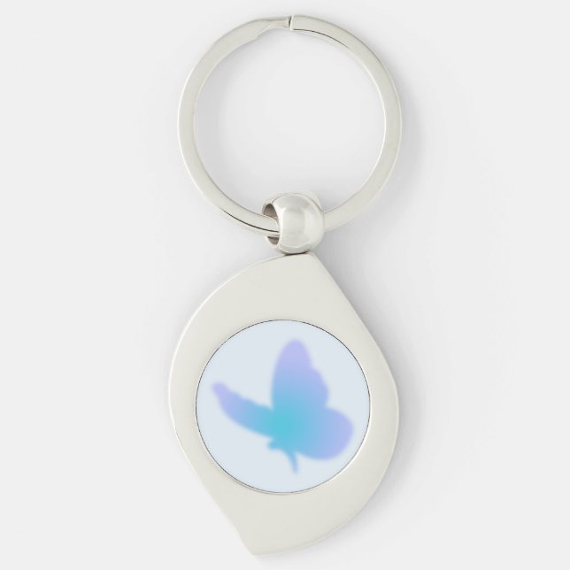 Aqua Dream Butterfly Keychain (Front)