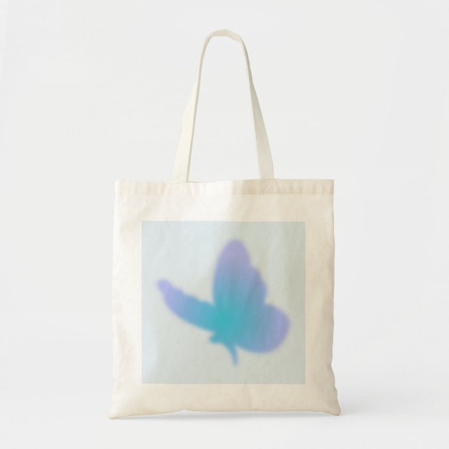 Aqua Dream Butterfly Tote Bag (Front)