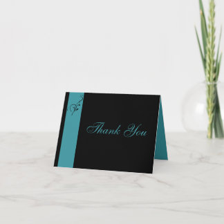 Aqua Elegance Thank Your Cards
