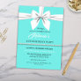Aqua Elegant Fancy Tiffany Birthday Invitation