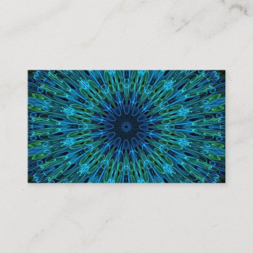 Aqua Explosion Kaleidoscope Business Card