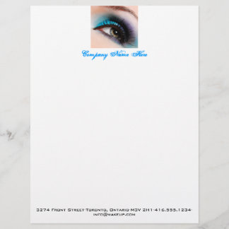 aqua eye makeup letterhead, invoice, pricelist