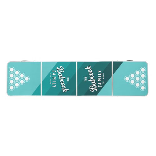 Aqua Fade Stripes Family Name & Year