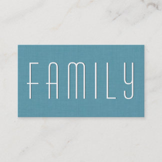 Aqua FAMILY COUNSELOR Simple Style V39 Business Card