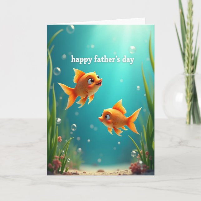 Aqua Fathers Day Creature Card (Front)