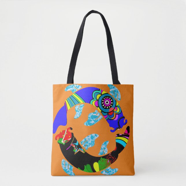 Aqua Fish Eastern Tote bag (Front)