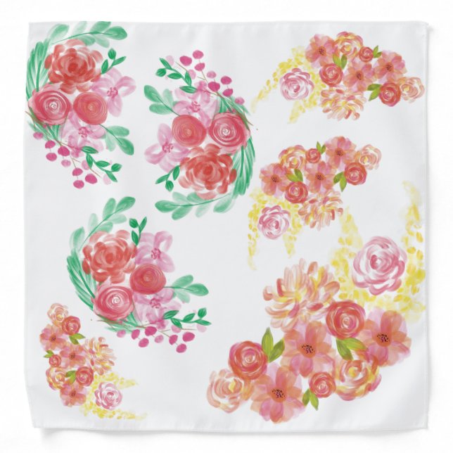 Aqua fleur bandana (Front)