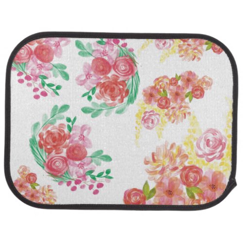 Aqua fleur car floor mat