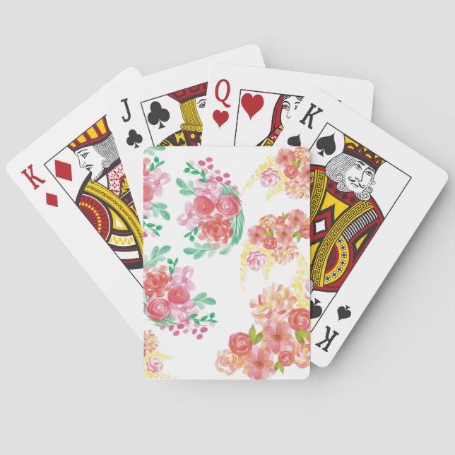 Aqua fleur poker cards (Back)