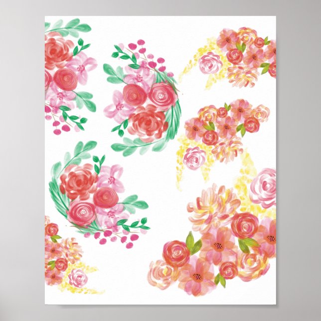 Aqua fleur poster (Front)