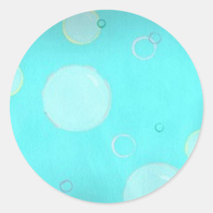Aqua Floating circles and bubbles stickers