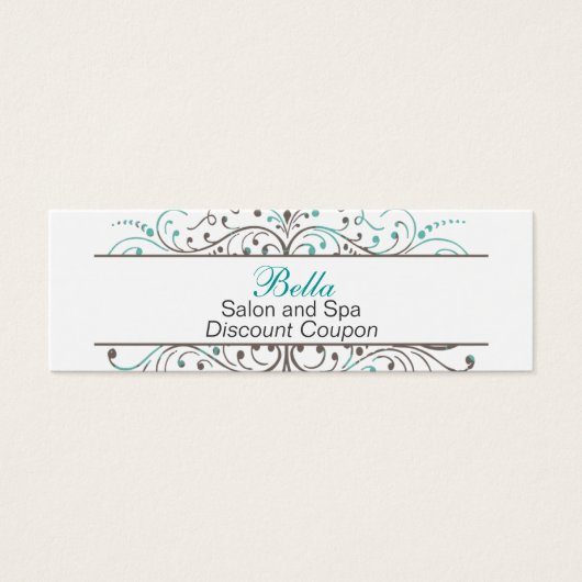Aqua Flourish Personalized Business Stationery (Front)