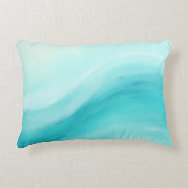 Aqua Flow Accent Pillow (Front)