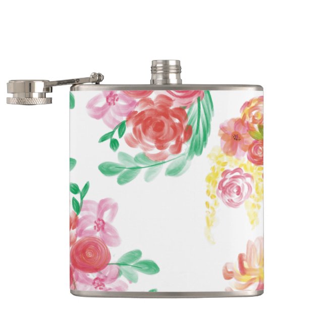 Aqua flowers flask (Opened)