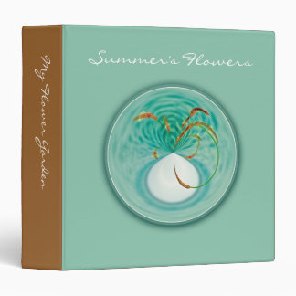 Aqua Flowers I Binder