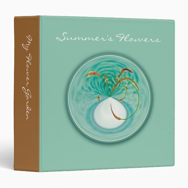 Aqua Flowers I Binder (Front/Spine)