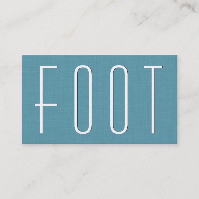 Aqua FOOT REFLEXOLOGY Simple Style V63D Business Card (Front)