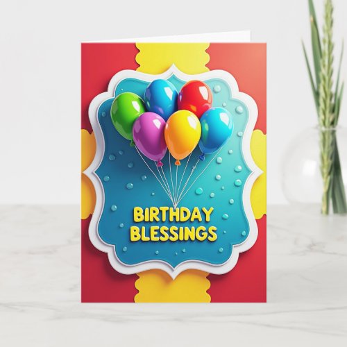 Aqua Frame Birthday Card