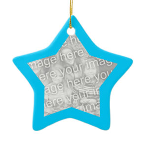 Aqua Frame Star Ornament