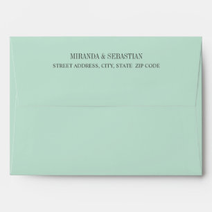 Aqua Fresh Eucalyptus leaves Wedding A7 Envelope