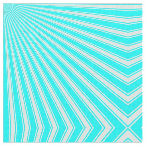 Aqua Funky Sun Rays Background Fabric