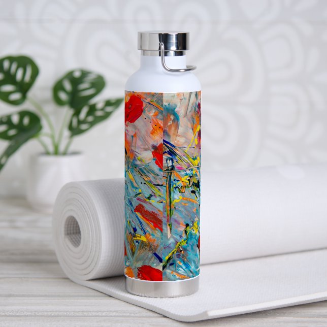 Aqua Fusion: Abstract Elegance"? Water Bottle (Yoga)