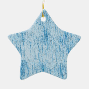 Aqua Glitter Abstract Ceramic Ornament