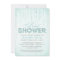 Aqua Glitter Look Bridal Shower - 4.5" x 6.25"