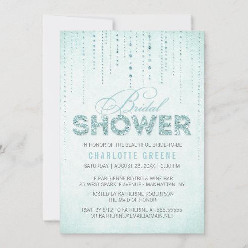 Glitter Look Bridal Shower Invitation
