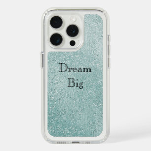 Aqua Glitzy Ombre iPhone 15 Pro Case