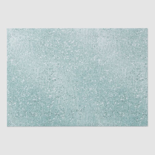 Aqua Glitzy Ombre Tissue Paper (Front)