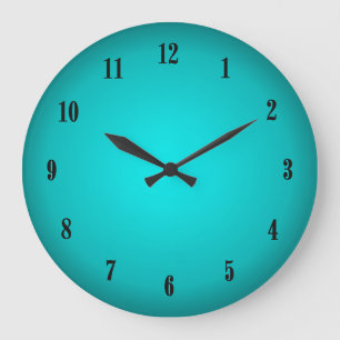 Aqua Glow Large Clock