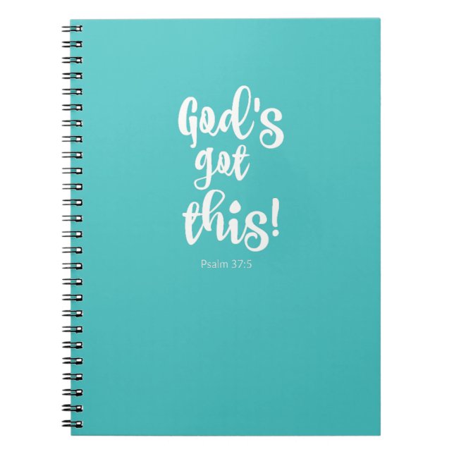 Aqua "God's Got This!" faith journal (Front)