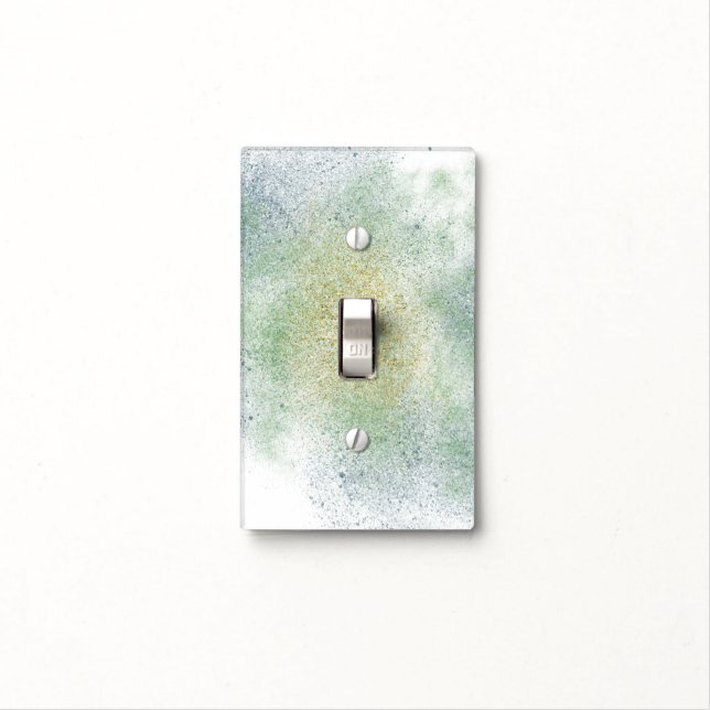 Aqua Gold Blue Dream Light Switch Cover (In Situ)