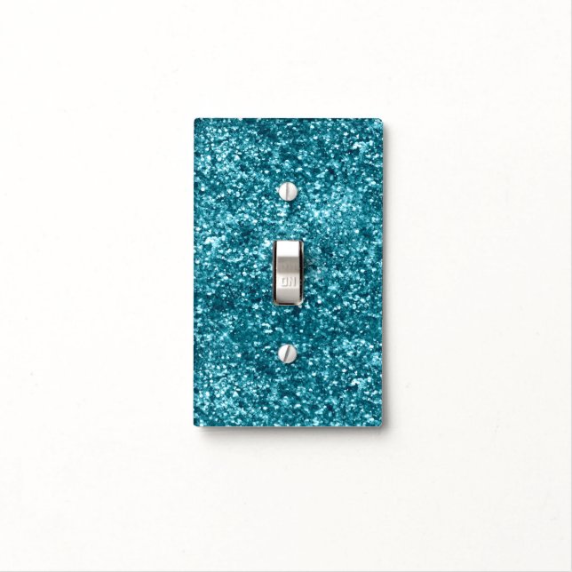 Aqua Gold Glitzy Glitter (Mermaid inspired)        Light Switch Cover (In Situ)