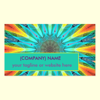 Aqua Gold Joy to the World Abstract Mandala Double-Sided Standard Business Cards (Pack Of 100)