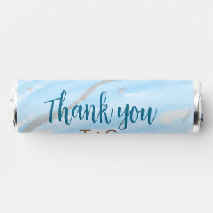 Aqua gold thank you add couple name date year text breath savers® mints