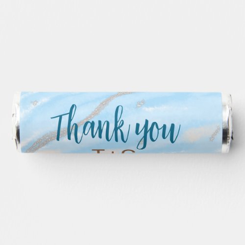 Aqua gold thank you add couple name date year text breath savers mints