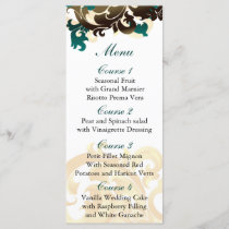 aqua gold Wedding menu