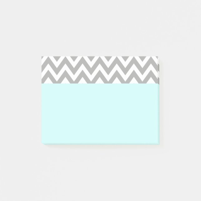 Aqua Gray Post It Notes (Front)