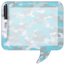 Aqua Gray White Camo Design