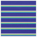 [ Thumbnail: Aqua, Green, Bisque, and Blue Pattern Fabric ]