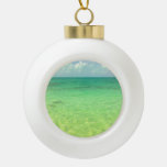 Aqua Green Ocean | Turks And Caicos Photo Ceramic Ball Christmas Ornament at Zazzle